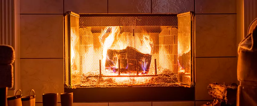 Mendota Hearth Landscape Fireplace Installation in Hyde Park, Massachusetts