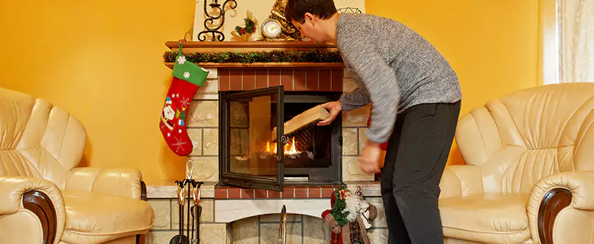 Rusted Metal Fireplace Restoration in Hyde Park, Massachusetts